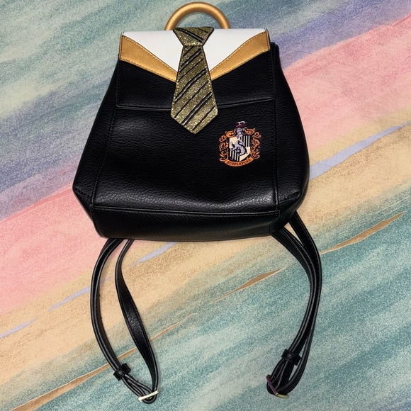 Harry Patter Mini Backpack Uniform Women Bag Purse Small Hufflepuff - Picture 2 of 12